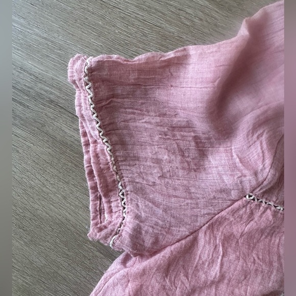 Umgee Pink Short Sleeve Embroidered Mini Dress Size S Spring Floral - Picture 5 of 10